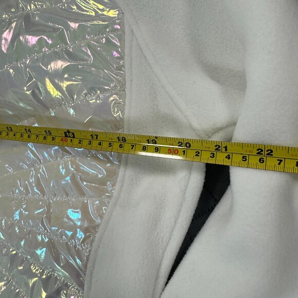 New Balance White Iridescent Zip Front Jacket Size Medium - Picture 8 of 11